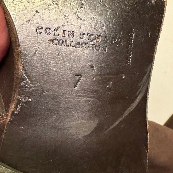 Vintage Colin Stuart Italy Black Brown Suede Equestrian Boots Women’s 7 - Picture 8 of 10